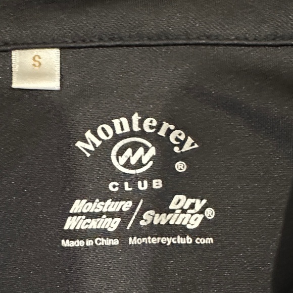 Monterey Club | Women's Black Sleeveless Polo Top with cheetah print accent - Picture 2 of 12